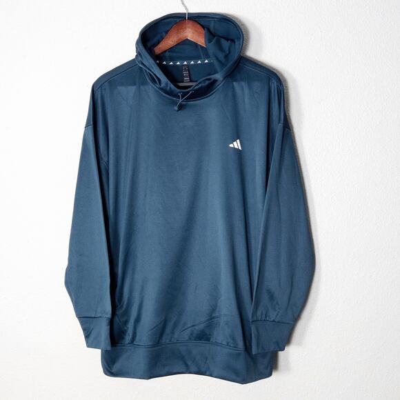 adidas Tops - Adidas Aeroready Hoodie Blue Size L NWT Sportcore Clean Streetwear